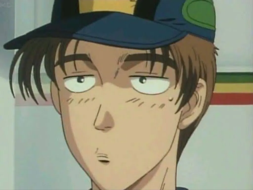 personagem  frentista com cabelo marrom,boné azul e com cara sua face natural